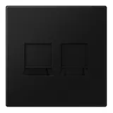 JUNG LS1969-2WESWM Modular-Jack-Abdeckung Serie LS 2-fach, für Universalmodul | graphitschwarz matt