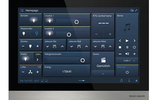 BUSCH-JAEGER H8237-4B-03 Touchpanel IP touch LAN/WLAN | schwarz | 10 Zoll