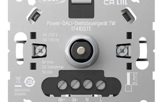 JUNG 1741DSTE DALI-Drehpotenziometer Tunable White, Busspannungsversorgung
