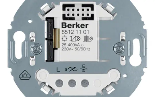 BERKER 85121101 Universal-Schalteinsatz 1-fach, 2-Draht