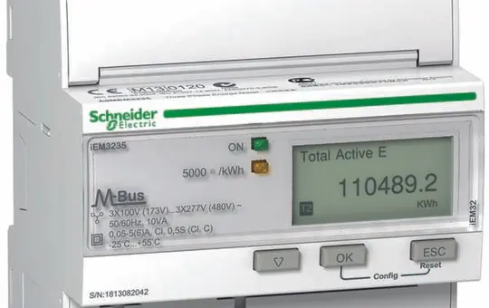 SCHNEIDER A9MEM3235 Energiezähler 3-phasig 5 A, M-Bus, MID
