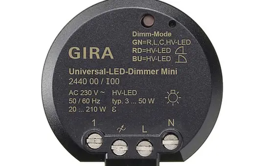 GIRA 244000 Unterputzdimmer Mini RLC, LED, 210 W