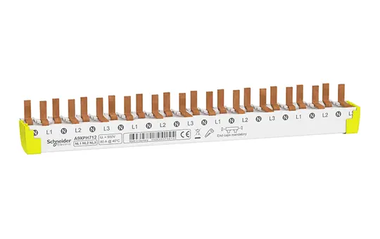 SCHNEIDER A9XPH712 Phasenschiene 80 A Stift für 6 FI/LS 3+N 12 TE