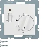 BERKER 20308989 Raumtemperaturregler S.1/B.3/B.7 Öffner, 230 V, Ausschalter, Kontrolllicht | polarweiß glänzend