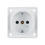 BERKER 941952502 SCHUKO-Steckdose Integro Flow Berührungsschutz, Schraubklemmen | polarweiß matt