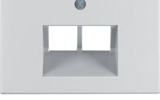BERKER 14097003 Netzwerkabdeckung K.1/K.5 2-fach | aluminium eloxiert