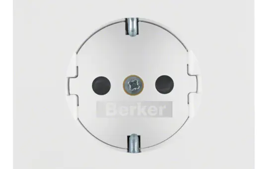 BERKER 47357009 SCHUKO-Steckdose K Berührungsschutz | polarweiß glänzend