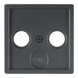BERKER 12036086 Antennenabdeckung Q.1/Q.3 2/3-fach | anthrazit samt
