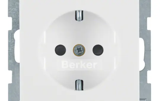 BERKER 47236089 SCHUKO-Steckdose Q.1/Q.3 Berührungsschutz | polarweiß matt