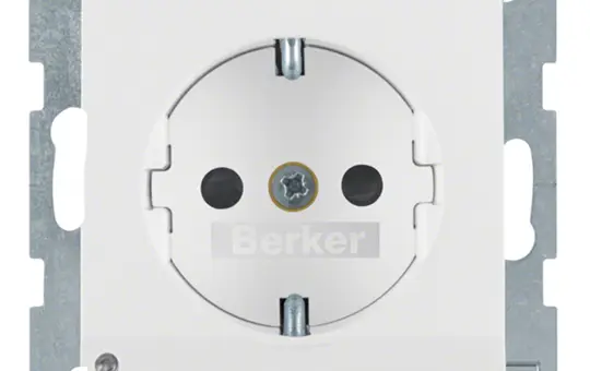 BERKER 41091909 SCHUKO-Steckdose S/B Orientierungslicht | polarweiß matt