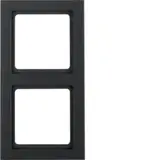 BERKER 10126096 Abdeckrahmen Q.3 2-fach | anthrazit samt lackiert