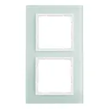 BERKER 10126909 Abdeckrahmen B.7 2-fach | glas polarweiß/polarweiß matt
