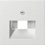 GIRA 027027 Netzwerkabdeckung System 55 1/2-fach | reinweiß seidenmatt