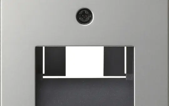 GIRA 0284600 Netzwerkabdeckung System 55 1/2-fach, Schriftfeld | edelstahl