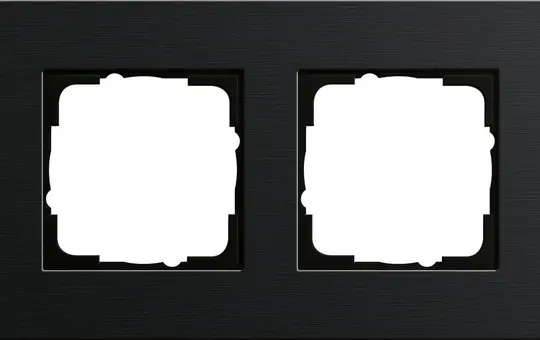 GIRA 0212126 Abdeckrahmen Esprit 2-fach | aluminium schwarz