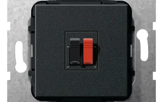 GIRA 569210 Kommunikationseinsatz 1 x Lautsprecheranschluss | schwarz matt