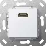 GIRA 566903 Kommunikationseinsatz HDMI, Kupplung | reinweiß glänzend