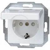 KOPP 914913081 SCHUKO-Steckdose MILANO Berührungsschutz, Klappdeckel | weiß