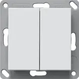 GIRA 242227 EnOcean-Funk-Wandsender batterielos System 55 2-fach | reinweiß seidenmatt