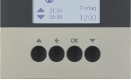 BERKER 85741173 Jalousie-Schaltuhr K.1/K.5 Display | edelstahl matt lackiert