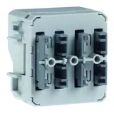 BERKER 80141500 KNX-Taster W.1 2-fach, Mittelstellung | lichtgrau/grau