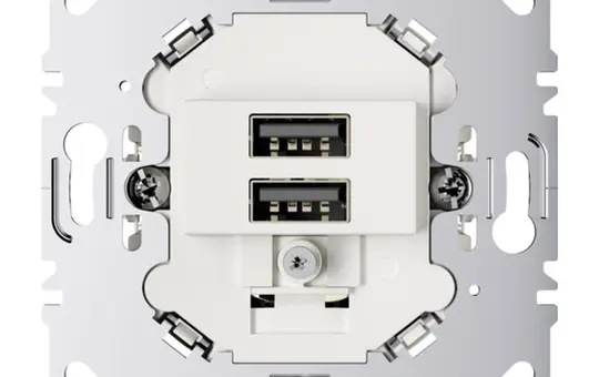 BERKER 260209 USB-Steckdose USB-A/A, 3,0 A | polarweiß matt