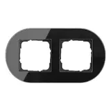 GIRA 0212135 Abdeckrahmen Studio 2-fach | glas schwarz