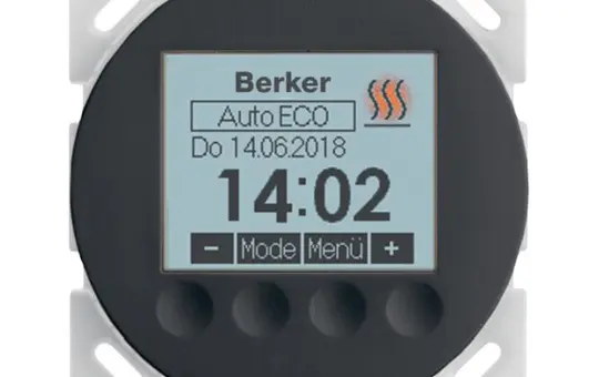 BERKER 20462045 Temperaturregler Serie 1930 Display | schwarz glänzend