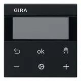 GIRA 5393005 Raumtemperaturregler System 3000 System 55 230 V, Kühlfunktion, Display | schwarz matt
