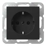 GIRA 4453005 SCHUKO-Steckdose System 55 Berührungsschutz | schwarz matt