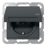 GIRA 445428 SCHUKO-Steckdose System 55 Klappdeckel | anthrazit