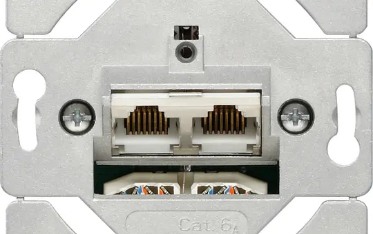 GIRA 245200 Netzwerkdose 2-fach, Cat.6a