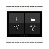 ELSNER 70810 KNX-Temperatursensor mit Display Cala Touch Temperatur, Feuchte | weiß