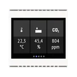 ELSNER 70820 KNX-Temperatursensor mit Display Cala Touch Temperatur, Feuchte, CO2 | weiß