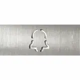 DOORBIRD D11x Namensschild (423873247) mit Glockensymbol | edelstahl V4A gebürstet