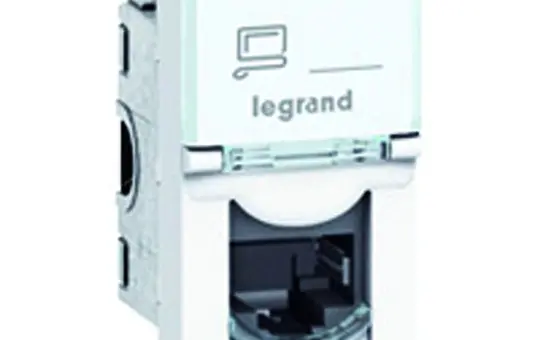 LEGRAND 076573 Netzwerkdose Mosaic STP Kategorie 6A 1 Modul | weiß