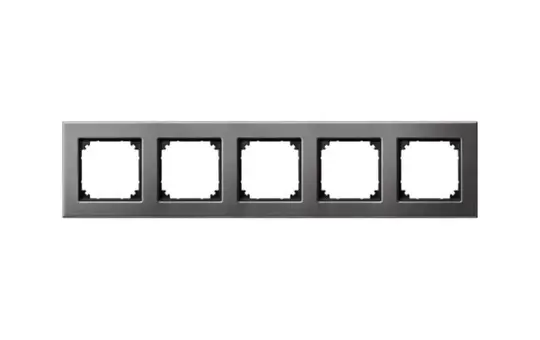 MERTEN 475514 Abdeckrahmen M-Plan Metall 5-fach | anthrazit