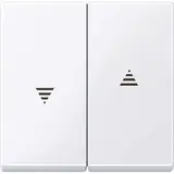 MERTEN 432425 Jalousiewippe System M 2-fach | aktivweiß glänzend