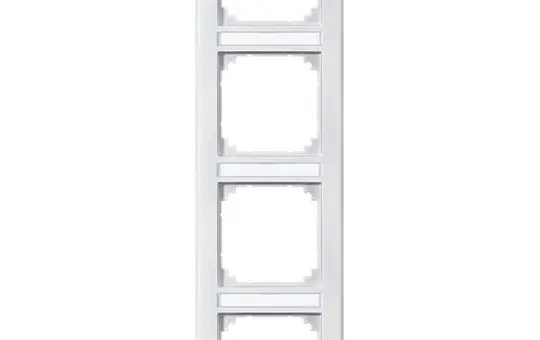 MERTEN 474419 beschr. Abdeckrahmen M-Smart 4-fach, senkrecht | polarweiß matt