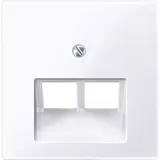 MERTEN 296125 Netzwerkabdeckung System M 2-fach | aktivweiß glänzend