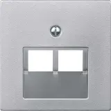MERTEN 298060 Netzwerkabdeckung System M 2-fach | aluminium