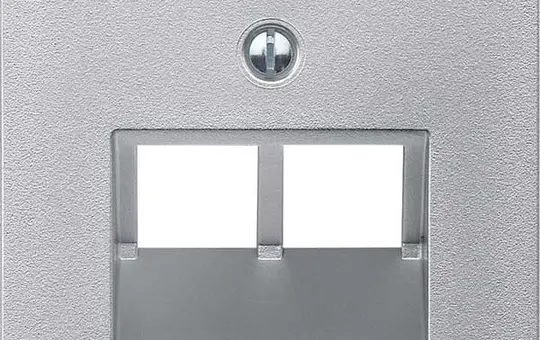MERTEN 298060 Netzwerkabdeckung System M 2-fach | aluminium