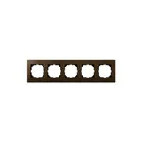 MERTEN MEG4055-3473 Abdeckrahmen M-Plan Echtholz 5-fach | walnuss