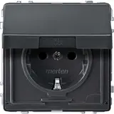MERTEN MEG2310-7214 SCHUKO-Steckdose Aquadesign Klappdeckel | anthrazit