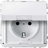 MERTEN MEG2310-7219 SCHUKO-Steckdose Aquadesign Klappdeckel | polarweiß