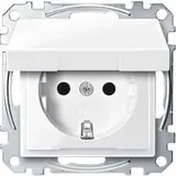 MERTEN MEG2310-0319 SCHUKO-Steckdose System M Berührungsschutz, Klappdeckel | polarweiß glänzend