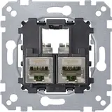 MERTEN MEG4576-0022 Tragplatte mit Anschlussmodul RJ45 2-fach, Cat. 6a