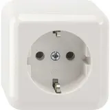 MERTEN MEG2301-8719 SCHUKO-Steckdose Aufputz Spezial 1-fach | polarweiß