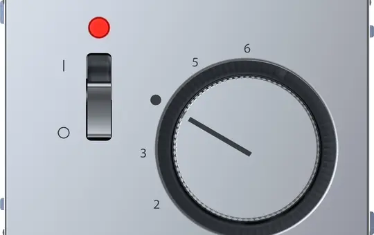 MERTEN MEG5760-6036 Raumtemperaturregler System Design Schließer, 230 V, Ausschalter, Kontrolllicht | edelstahl