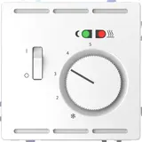 MERTEN MEG5764-6035 Raumtemperaturregler System Design Schließer, 230 V, FBH, Ausschalter, Kontrolllicht | lotosweiß